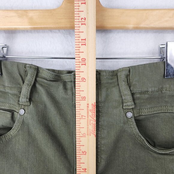 Liverpool Jeans Womens 2 Petite Green Gia Glider Skinny Leg Raw Hem Mid Rise - Picture 5 of 13